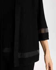 Travelers Black Travelers™ Sheer Stripe Cardigan