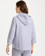 Blue Zenergy® Striped Gauze Jacket