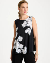 Black Travelers™ Knit Abstract Floral Swing Tank
