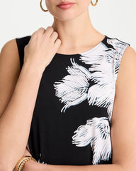 Black Travelers™ Knit Abstract Floral Swing Tank