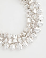 Silver Chunky Silver Multi-Strand Necklace