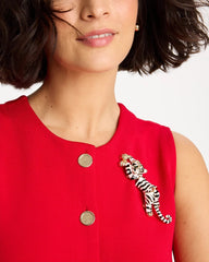 Black/White Tiger Brooch