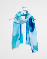 Blue Sea Spray Oblong Scarf
