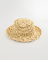 Natural Straw Embroidered Beach Hat