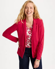 Cherry Lush Slub Knit Blazer