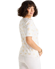 Alabaster Stamped Pima Elbow Sleeve Tee