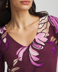 Deep Chianti Ella V-Neck Artisanal Pullover Sweater