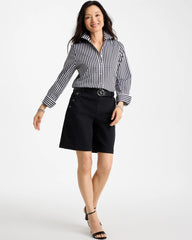 Black No Iron™ Stretch Gingham Shirt