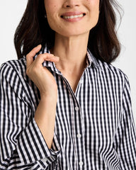 Black No Iron™ Stretch Gingham Shirt