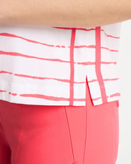 Calypso Coral Zenergy® UPF Striped Dolman Tee
