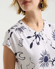 Passport Blue La Playa Refined Button Tee
