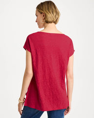 Cherry Lush Linen Embellished Sequin Tunic