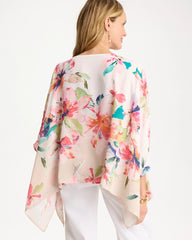 Calypso Coral Croix Collage Classic Poncho