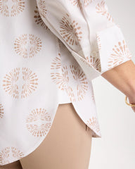 Optic White No Iron™ Stretch Stamped Shirt