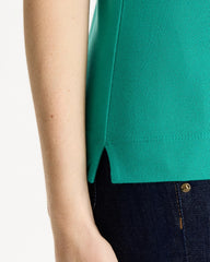 Topanga Green Pima Elbow Sleeve Tee