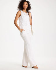 Alabaster Petal Lace Applique Tank