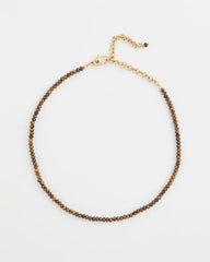 Neutral Genuine Tiger's Eye Stone Necklace
