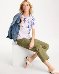 Orchid Mist Ella Short-Sleeve Orchid Sweater