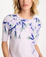 Orchid Mist Ella Short-Sleeve Orchid Sweater