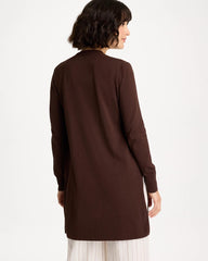 Deep Brown Summer Romance Cardigan