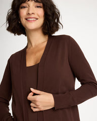 Deep Brown Summer Romance Cardigan