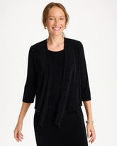 Travelers Black Travelers™ Drape Tie-Front Cardigan