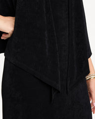 Travelers Black Travelers™ Drape Tie-Front Cardigan