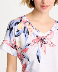 Calypso Coral Zenergy® Lily Drop Shoulder Tee