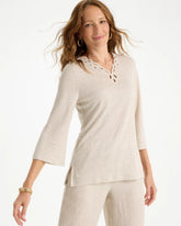 River Rock Embroidered Linen Tee