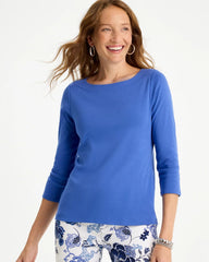 Amparo Blue Pima 3/4 Sleeve Tee