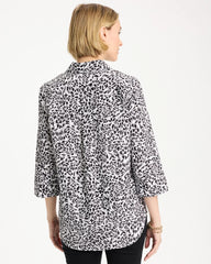 Black No Iron™ Stretch Printed Popover