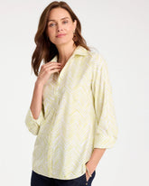 Soft Lime Chevron No Iron Stretch Shirt