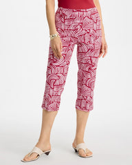 Cherry Lush Brigitte™ Slim Geo Pull-On Capri Pant