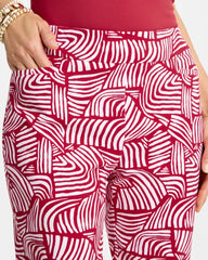 Cherry Lush Brigitte™ Slim Geo Pull-On Capri Pant