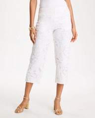 Alabaster Lace Cropped Pants