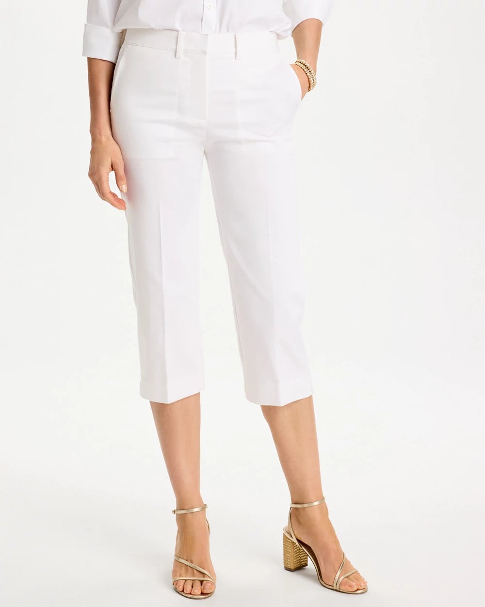Alabaster Emme Sateen Straight Capri Pants
