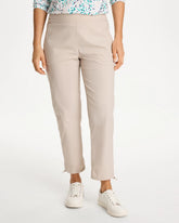Smokey Taupe Zenergy® Striped UPF Bungee Crop Pants
