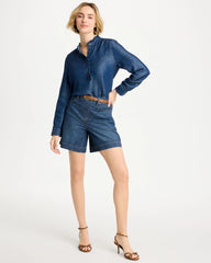 Solana Indigo Lightweight Jean Shorts