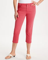 Calypso Coral Girlfriend Slim Capri Jeans