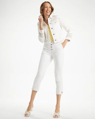 Alabaster Pull-On 22" Capri Jeans