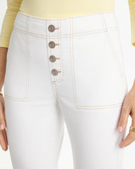 Alabaster Pull-On 22" Capri Jeans