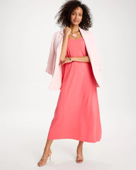 Calypso Coral Seamed Knit Dress