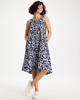 Blue Muse Zenergy® UPF Posh Dots Midi Dress