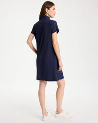 Passport Blue Zenergy® UPF Mockneck Bungee Dress