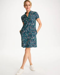 Topanga Green Zenergy® UPF Contrast Trim Dress