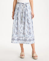 Passport Blue Palermo Striped Tie-Front Skirt