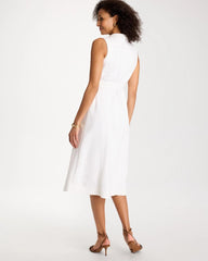 Alabaster Denim Sleeveless Shirtdress