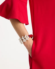 Red Red Resin Pearlescent Stretch Bracelet