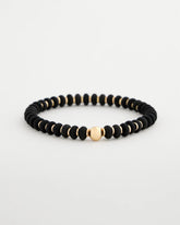 Black Black Round Stretch Bracelet