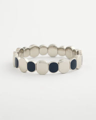 Navy Navy Resin Glam Stretch Bracelet